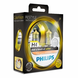 H4 PHILIPS COLORVISION YELLOW 60/55W SÆT