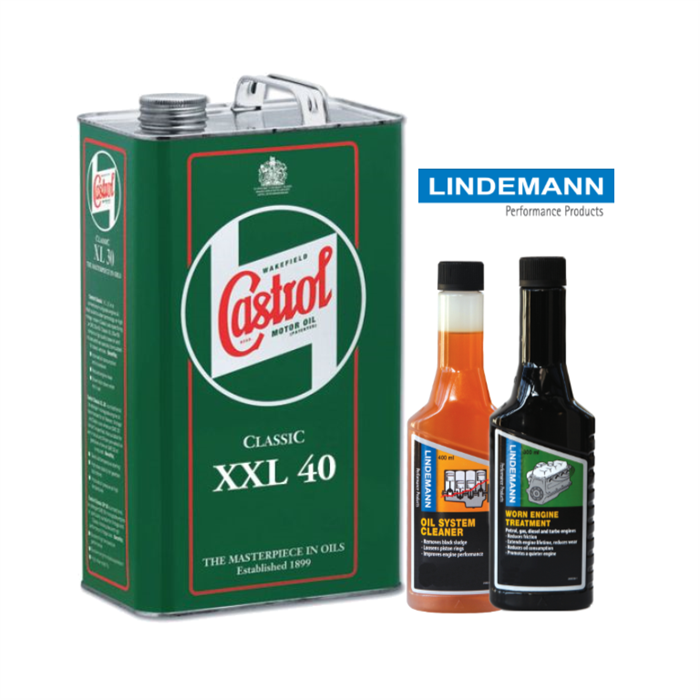 Castrol Classic SAE 40 Motorolie og Lindemann motorbehandling