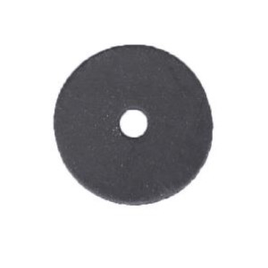 Sort gummiskive (5 x 25 x 1,5 mm)