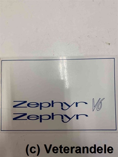 Ford Zephyr og Zephyr V6 instruktionsbog