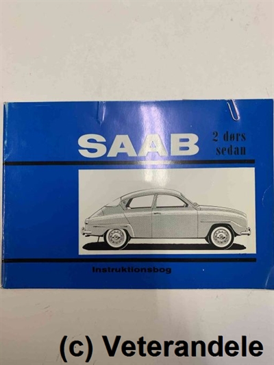 SAAB 2 dørs Sedan Instruktionsbog