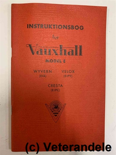 Vauxhall Model E instruktionsbog