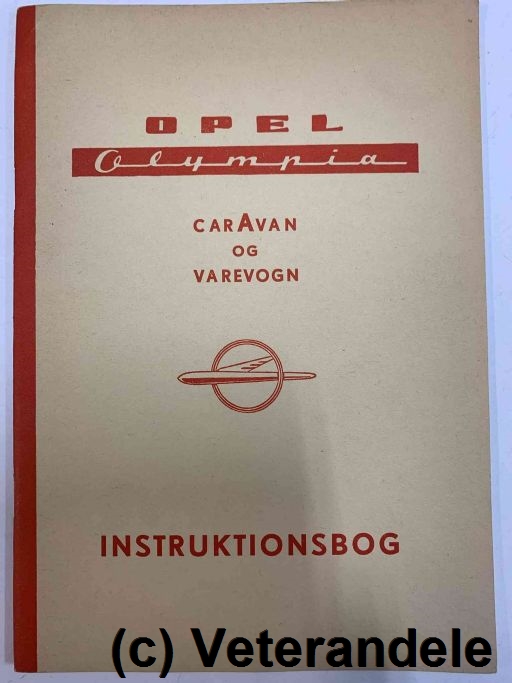 Opel Olympia Caravan og Varevogn instruktionsbog