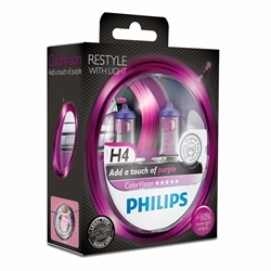 H4 PHILIPS COLORVISION PURPLE 60/55W SÆT