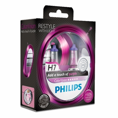 H7 PHILIPS COLORVISION PURPLE 55W SÆT