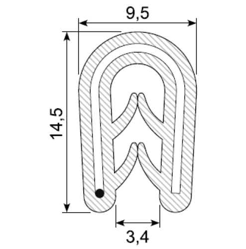 Kantliste  med wire