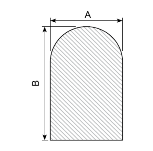 Svampegummi - EPDM - Lys grå - 6 x 10 mm